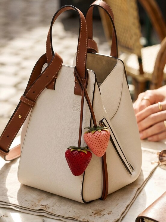 Bag Charm Accessories - 2/$40 Strawberry Charm Keychain - Red & Pale Pink